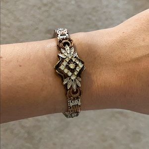 Italian sterling silver vintage tricolor bracelet